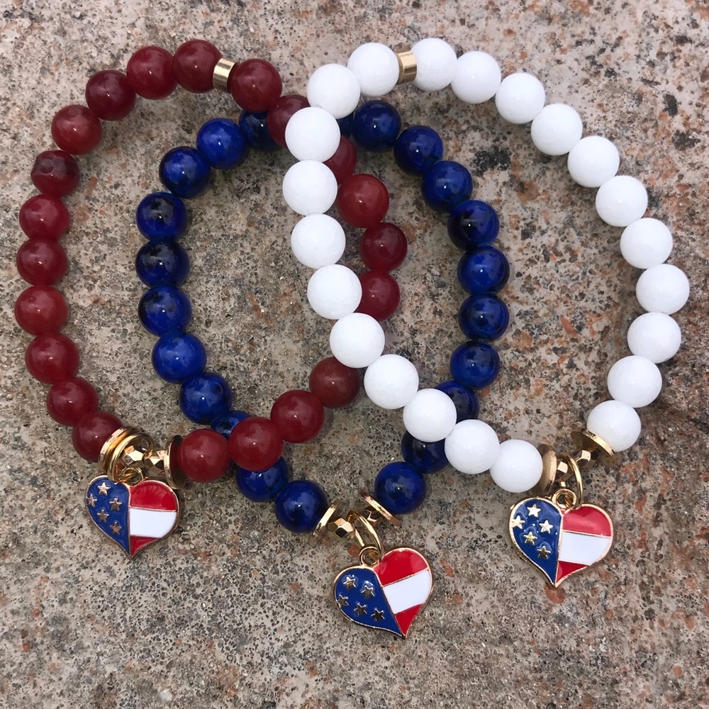 🇺🇸Fourth Of July Flag Charm Bracelet 🇺🇸